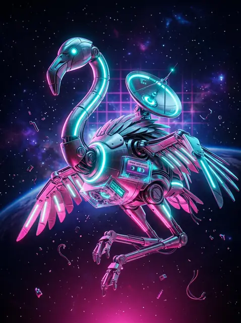 Echo the robotic flamingo